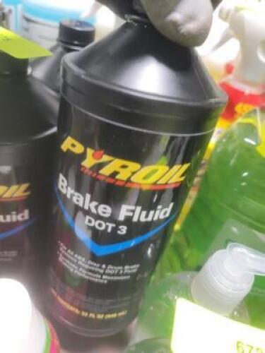 DESCRIPTION: (4) BRAKE FLUID BRAND/MODEL: PYROIL #PYBF1 INFORMATION: $30.00 EA SIZE: 32 OZ QTY: 4