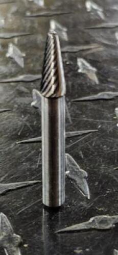 DESCRIPTION: (1) CARBIDE SINGLE CUT TAPER BURR BRAND/MODEL: ATRAX 85286904 RETAIL$: 28.17 SIZE: 1/4" DIA QTY: 1
