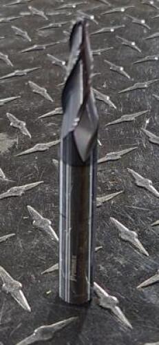 DESCRIPTION: (4) 7 DEGREE, SOLID CARBIDE TAPERED END MILL BRAND/MODEL: PRO MAX 64139405 RETAIL$: 221.07 SIZE: 3/16" SMALL END DIAM 1/2" SD QTY: 4