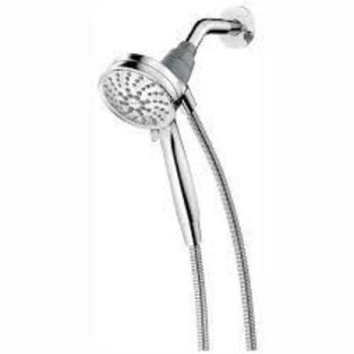 NAME: Attract with Magnetix 6-Spray 3.75 in. Single Wall Mount Handheld Adjustable Shower Head in Chrome