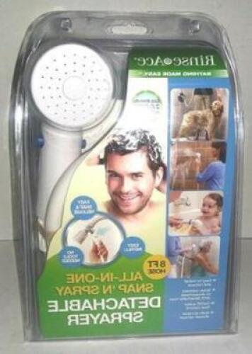 NAME: RINSE ACE Detachable Handheld 6 ft Snap 'N Spray Hose Quick Connect