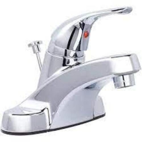 NAME: Aragon 4 in. Centerset Single-Handle Low-Arc Bathroom Faucet in Chrome