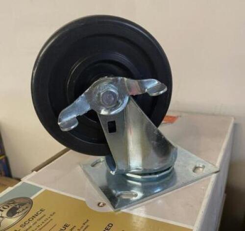 NAME: (4 PACK) INDUSTRIAL CASTERS WITH HARDWARE (500 LB PER CASTER)