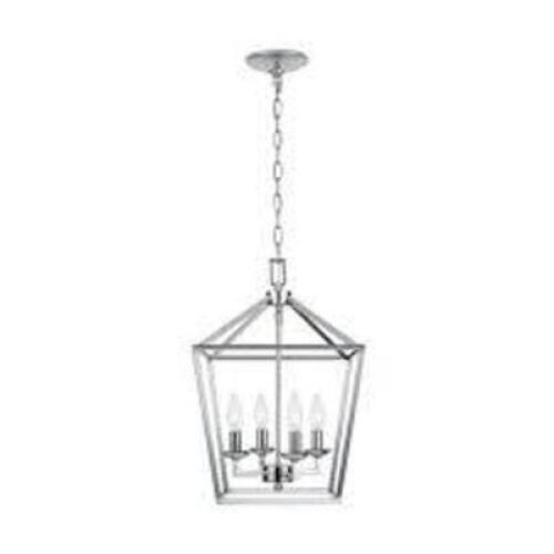 NAME: Weyburn 4-Light Polished Chrome Caged Chandelier