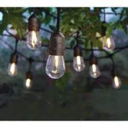 NAME: 12-Light Indoor/Outdoor 24 ft. String Light with S14 Single Filament LED Bulbs