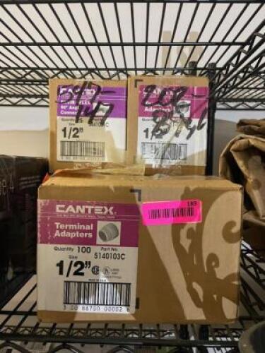 NAME: 5 BOXES OF 1/2" ADAPTERS AND CONNECTORS BY CANTEX