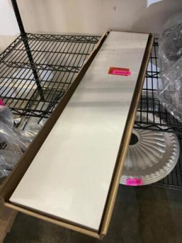 NAME: 8 in. D x 36 in. L x 1-1/4 in. H White Slim Shelf