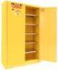 DESCRIPTION: (1) PAINT & INK STORAGE CABINET BRAND/MODEL: SECURALL/P160 INFORMATION: 2-DOOR, STANDARD SELF LATCH, 60 GALLON RETAIL$: $1,178 SIZE: 65"H
