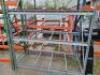 DESCRIPTION: (1) STEEL SHELVING UNIT INFORMATION: 3 WOODEN SHELVES INCLUDED SIZE: APPROX 36" X 76 1/2" X 72" QTY: 1 - 2