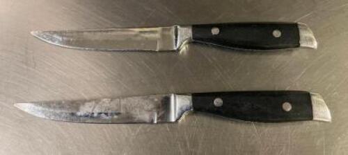 DESCRIPTION: (12) STAINLESS STEAK KNIVES THIS LOT IS: SOLD BY THE PIECE QTY: 12