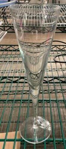 DESCRIPTION: (12) LONG STEM CHAMPAGNE GLASSES THIS LOT IS: SOLD BY THE PIECE QTY: 12