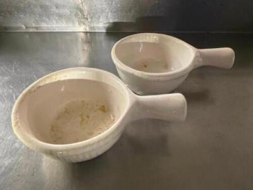 DESCRIPTION: (12) CERAMIC SOUP CROCKS W/ HANDLES THIS LOT IS: SOLD BY THE PIECE QTY: 12