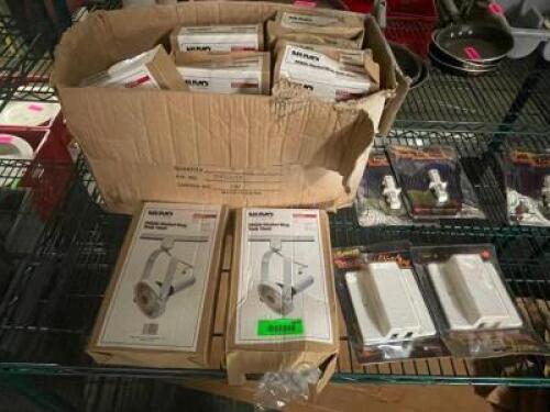 DESCRIPTION: (1) LOT OF ASSORTED TRACK LIGHTING HARDWARE AND FIXTURES. QTY: 1