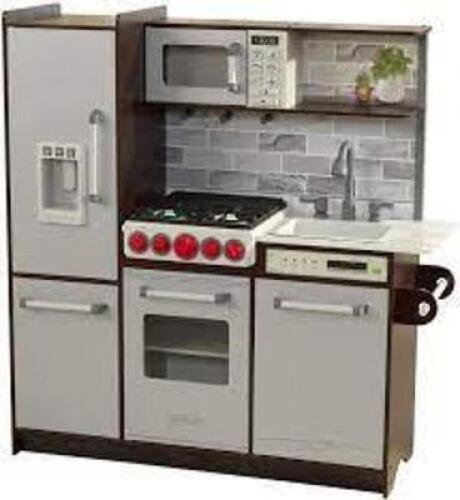 (1) UPTOWN ELITE ESPRESSO PLAY KITCHEN