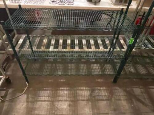 DESCRIPTION: 48" X 18" THREE TIER COATED WIRE SHELF SIZE: 48" X 18" X 30" QTY: 1