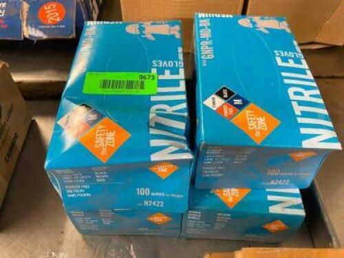 DESCRIPTION: (4) BOXES OF NITRLE MEDIUM GLOVES ADDITIONAL INFORMATION 1OO PER BOX. THIS LOT IS: SOLD BY THE PIECE QTY: 4