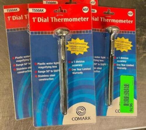 DESCRIPTION: (4) 1' DIAL THERMOMETERS - NEW THIS LOT IS: SOLD BY THE PIECE QTY: 4