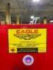 DESCRIPTION (1) EAGLE FLAMMABLE CABINET BRAND/MODEL PI62X ADDITIONAL INFORMATION RED/MINOR COSMETIC DAMAGES, MUST COME INTO INSPECT/CAPACITY: 96 GAL/R - 5