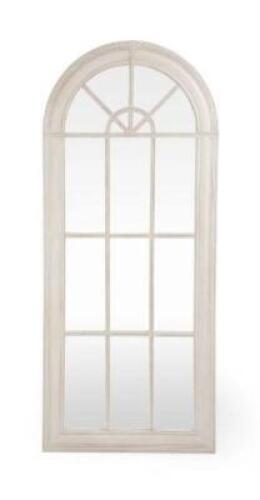 DESCRIPTION (1) PEARL ARCHED WINDOWPANE MIRROR BRAND/MODEL 67055 ADDITIONAL INFORMATION IVORY/RETAILS AT $259.35 SIZE 30"W X 1"D X 70"H THIS LOT IS ON