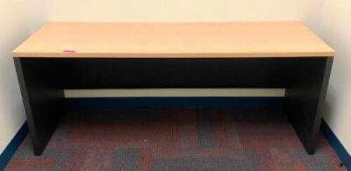 72" X 24" WOODEN OFFICE DESK