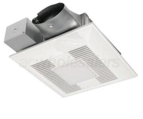DESCRIPTION (1) PANASONIC WHISPER EXHAUST FAN BRAND/MODEL FV-0510VSL1 ADDITIONAL INFORMATION 50-100 CFM/RETAILS AT $154.99 SIZE 3-3/8"H X 10-1/4"W X 1