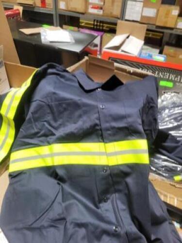 (1) BOX OF (4) HIGH VIZ INDUSTRIAL WORK SHIRT