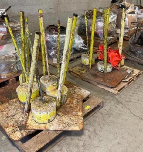 LARGE GROUP OF WARNING LINE POSTS