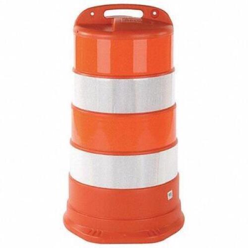 DESCRIPTION: (4) TRAFFIC BARREL BRAND/MODEL: GRAINGER #13P893 INFORMATION: ORANGE RETAIL$: $77.00 EA SIZE: 41.5 QTY: 4