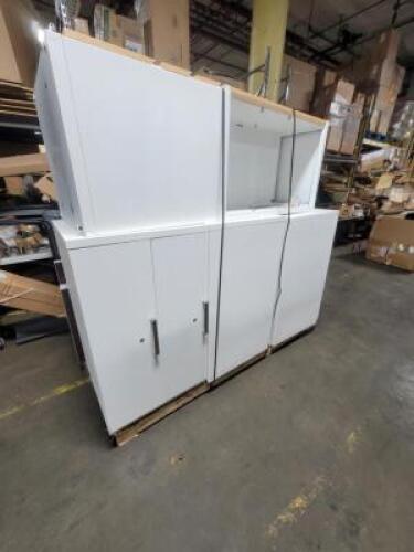 DESCRIPTION: (1) DESK AND STORAGE AREA BRAND/MODEL: MUST COME INSPECT INFORMATION: ASSEMBLY REQUIRED QTY: 1