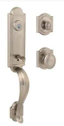 DESCRIPTION (1) BALDWIN AVENDALE HANDLESET BRAND/MODEL 180AEHXCYK-ARB-15-SMT ADDITIONAL INFORMATION SATIN NICKEL/RETAILS AT $290.00 SIZE 2-1/8"BORE TH