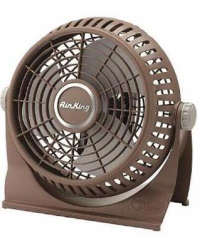 DESCRIPTION (1) AIR KING PIVIOTING FAN BRAND/MODEL 9525 ADDITIONAL INFORMATION NON-OSCILLATING/2-SPEEDS/BROWN/RETAILS AT $35.54 SIZE 9"BLADE DIA X 5-1