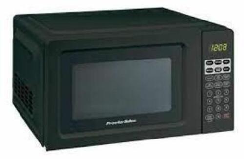 DESCRIPTION: (1) DIGITAL MICROWAVE OVEN BRAND/MODEL: PROCTOR SILEX #PS-P70T20AL-V1B INFORMATION: BLACK RETAIL$: 50 SIZE: 0.7 CU FT QTY: 1
