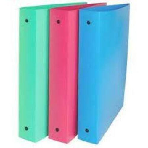 DESCRIPTION: (1) CASE OF APPROX (6) 3 RING BINDER BRAND/MODEL: TROPIC TONES INFORMATION: MULTI COLOR RETAIL$: $32.00 TOTAL QTY: 1