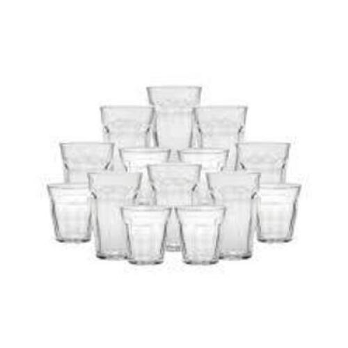 DESCRIPTION: (1) 16 PC SET OF PICARDIE TUMBLERS BRAND/MODEL: DURALEX #1521454 RETAIL$: $68.51 EA SIZE: 8 10 OZ 8 16 OZ QTY: 1
