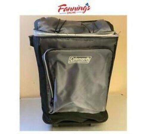 DESCRIPTION: (1) WHEELED COOLER BRAND/MODEL: COLEMAN INFORMATION: GRAY RETAIL$: $50.00 EA SIZE: 42 CAN QTY: 1