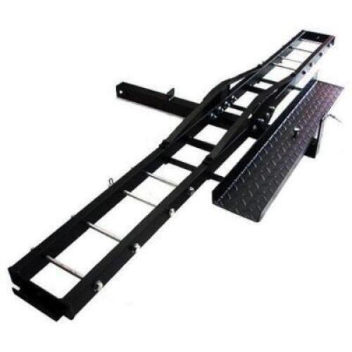 DESCRIPTION (1) TMS MOTORBIKE HITCH CARRIER RACK HAULER TRAILER ADDITIONAL INFORMATION ANTI-TILT LOCKING DEVICE/LOAD CAPACITY: 500 LB/RETAILS AT $209.