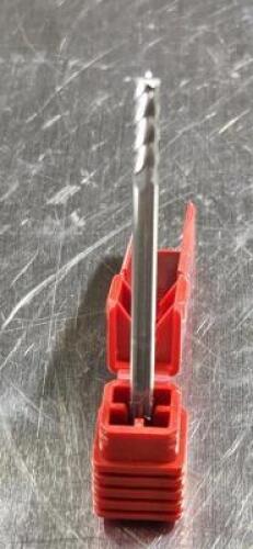 DESCRIPTION: (3) HI PERFORMANCE CARBIDE SQ END MILL BRAND/MODEL: DATA FLUTE SSI40125 RETAIL$: $ 98.49 EA SIZE: 1/8" DIA 1/2" LOC QTY: 3