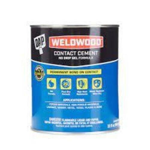 DESCRIPTION: (2) GEL CONTACT CEMENT BRAND/MODEL: WELDWOOD RETAIL$: 22.48 SIZE: 32 FL OZ QTY: 2