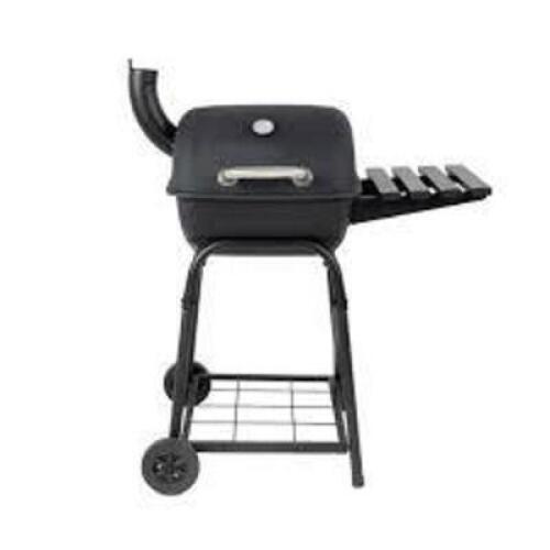 DESCRIPTION (1) MINI BARREL CHARCOAL GRILL WITH SIDE SHELF BRAND/MODEL REVOACE #CBC1760W ADDITIONAL INFORMATION RETAILS FOR $58.00 SIZE 26 IN THIS LOT