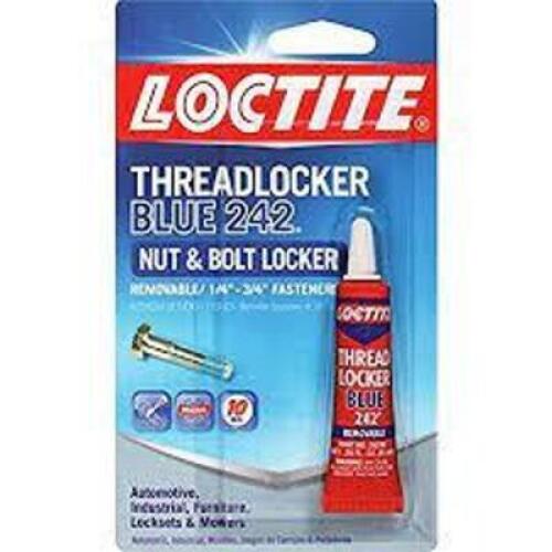 DESCRIPTION: (4) THREADLOCKER BRAND/MODEL: LOCTITE HEAVY DUTY #BLUE 242 INFORMATION: BLUE RETAIL$: $6.23 EA SIZE: .20 FL OZ QTY: 4