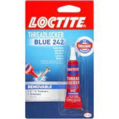 DESCRIPTION: (4) THREADLOCKER BRAND/MODEL: LOCTITE HEAVY DUTY #BLUE 242 INFORMATION: BLUE RETAIL$: $6.23 EA SIZE: .20 FL OZ QTY: 4