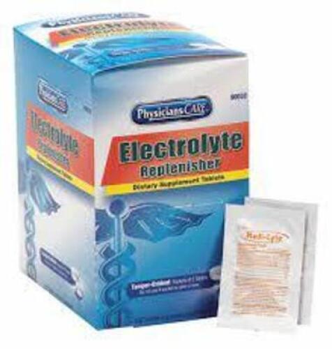 DESCRIPTION: (2) BOXES OF (125) HEAT STRESS RELIEF TABLETS BRAND/MODEL: PHYSICIANSCARE #39N856 RETAIL$: $20.93 EA QTY: 2
