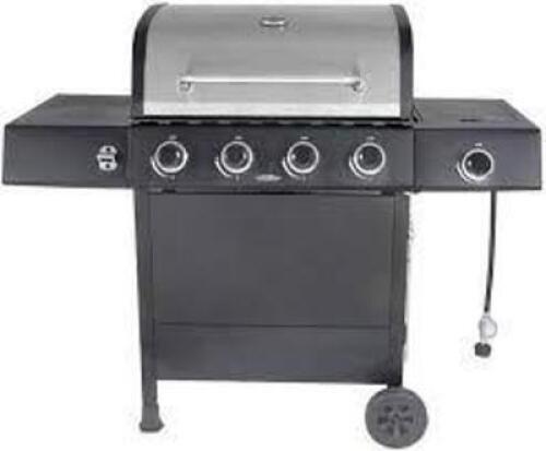 DESCRIPTION: (1) 4 BURNER GAS GRILL WITH SIDEBURNER BRAND/MODEL: REVOACE #GBC1748WS RETAIL$: $180.00 EA QTY: 1