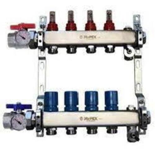 DESCRIPTION: (1) STAINLESS STEEL MANIFOLD BRAND/MODEL: MR PEX #3250400 RETAIL$: $315.75 EA SIZE: 4 PORTS QTY: 1