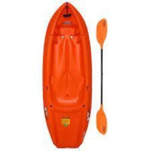 DESCRIPTION: (2) WAVE 60 YOUTH KAYAK BRAND/MODEL: LIFETIME #90097 INFORMATION: ORANGE RETAIL$: $89.00 EA SIZE: 9INX6FTX24IN QTY: 2