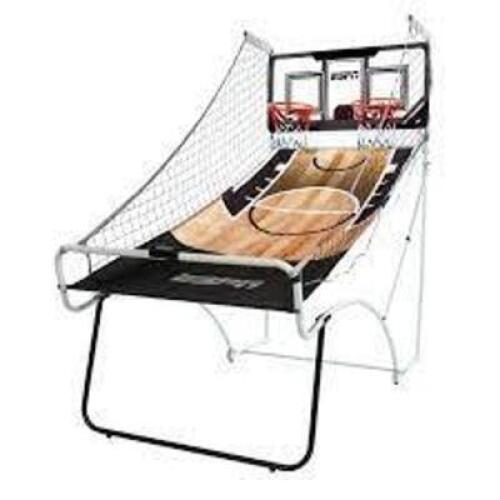 DESCRIPTION: (1) EZ FOLD BASKETBALL GAME WITH BACKBOARD BRAND/MODEL: ESPN #BBG030_018E RETAIL$: $254.99 EA QTY: 1