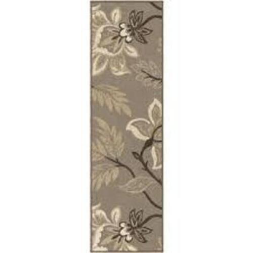 DESCRIPTION: (1) THROW RUG BRAND/MODEL: PALMETTO LIVING INFORMATION: LILY TAUPE RETAIL$: $156.00 EA SIZE: 2X8 QTY: 1