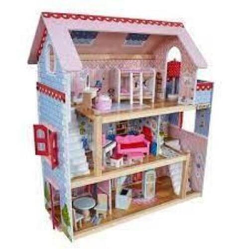 DESCRIPTION: (1) WOODEN DOLLHOUSE BRAND/MODEL: KIDKRAFT #65054 RETAIL$: $60.00 EA QTY: 1