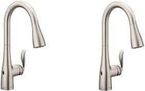 DESCRIPTION: (1) KITCHEN FAUCET BRAND/MODEL: MOEN #7594EWSRS INFORMATION: STAINLESS RETAIL$: $482.25 EA SIZE: 1.5 GPM QTY: 1