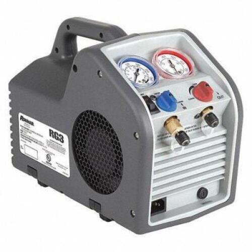 DESCRIPTION: (1) REFRIGERANT RECOVERY MACHINE BRAND/MODEL: ROBINAIR #46C629 INFORMATION: 2 PORT NEMA 5-15P MALE PLUG RETAIL$: $845.52 EA SIZE: 1/4 IN